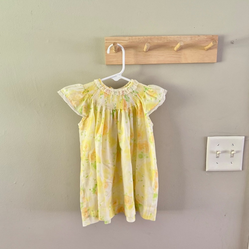 12M vintage floral yellow‎ dress